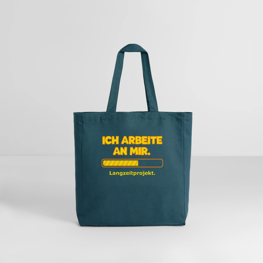 Tasche: Ich arbeite an mir. - Dunkles Petrol