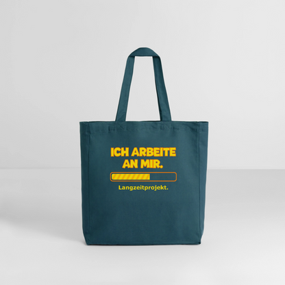Tasche: Ich arbeite an mir. - Dunkles Petrol