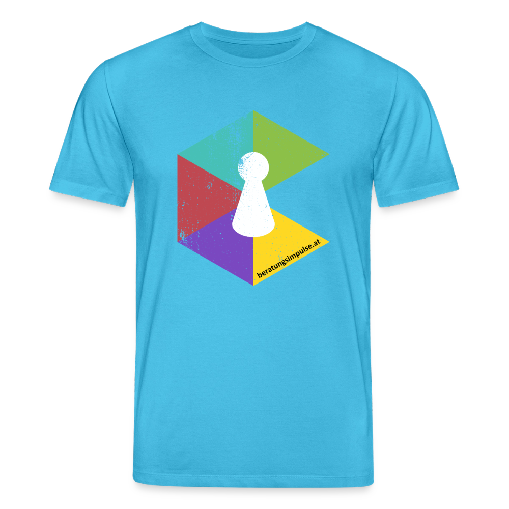 T-Shirt: Beratungsimpulse Logo - rough - Aquablau