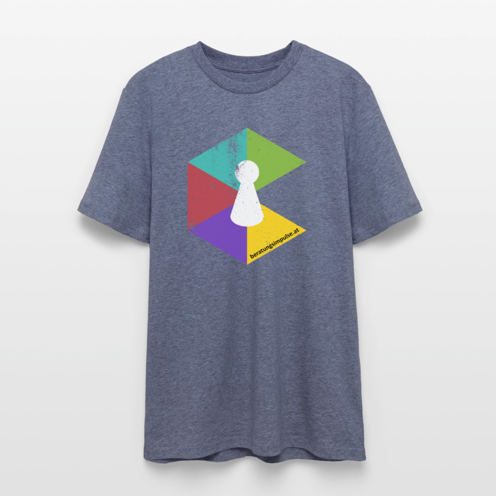 T-Shirt: Beratungsimpulse Logo - rough - Dunkelblau meliert