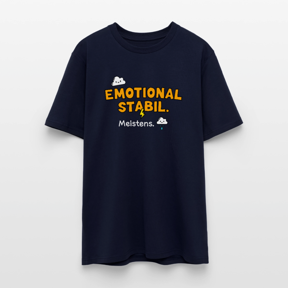 T-Shirt: Emotional stabil - Navy