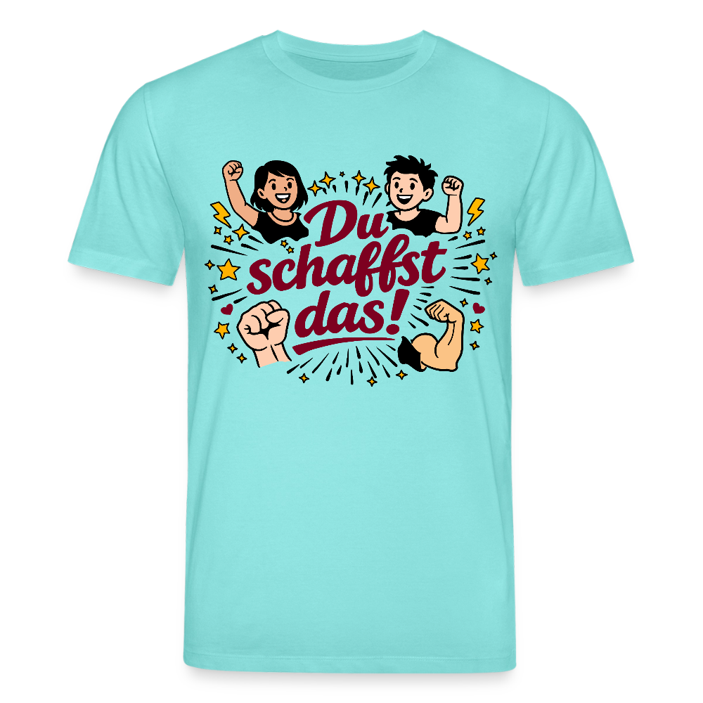 T-Shirt: Du schafst das! - Poolblau