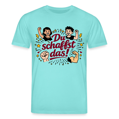 T-Shirt: Du schafst das! - Poolblau