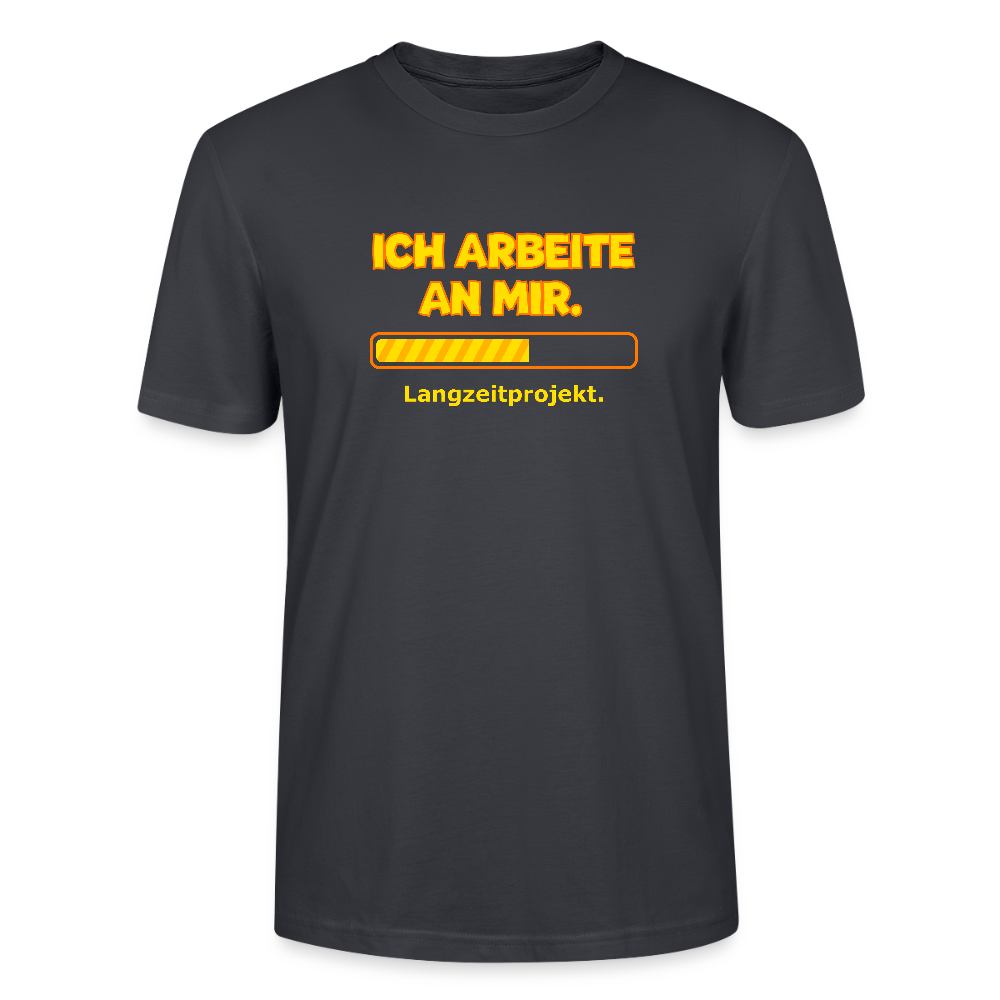 Ich arbeite an mir. T-Shirt - Dunkles Graublau