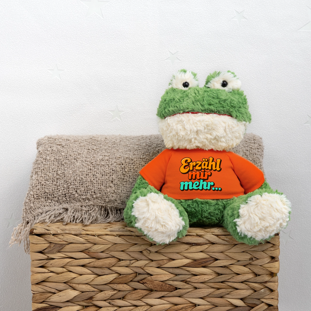Kuscheltier: Frosch - Erzähl mir mehr - Goldorange