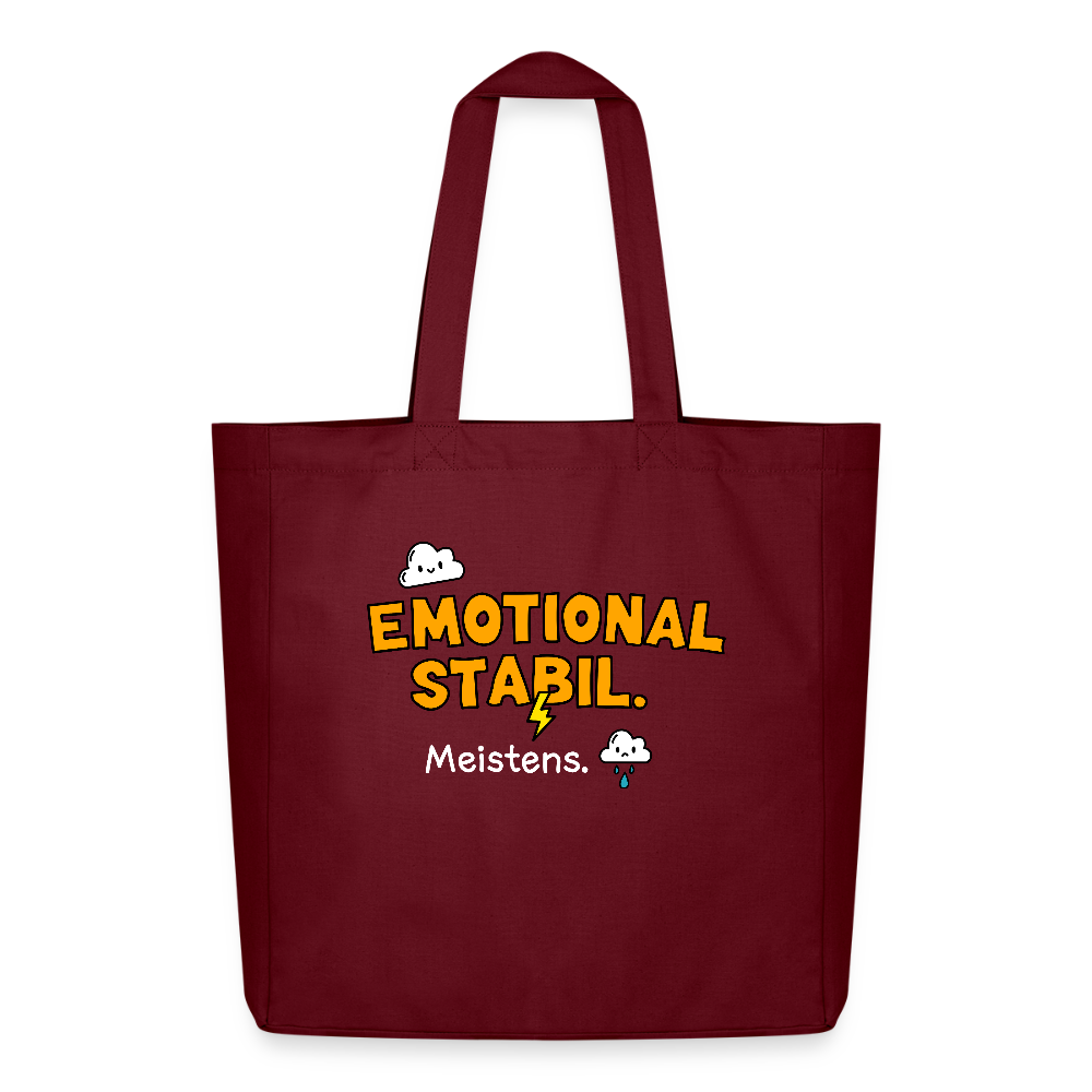 Tasche: Emotional stabil. - Burgunderrot