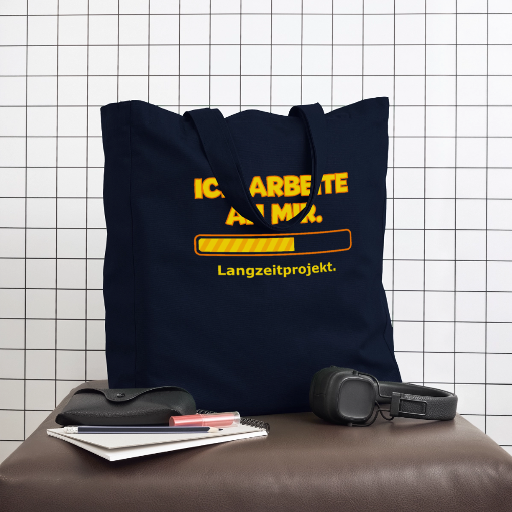 Tasche: Ich arbeite an mir. - Navy