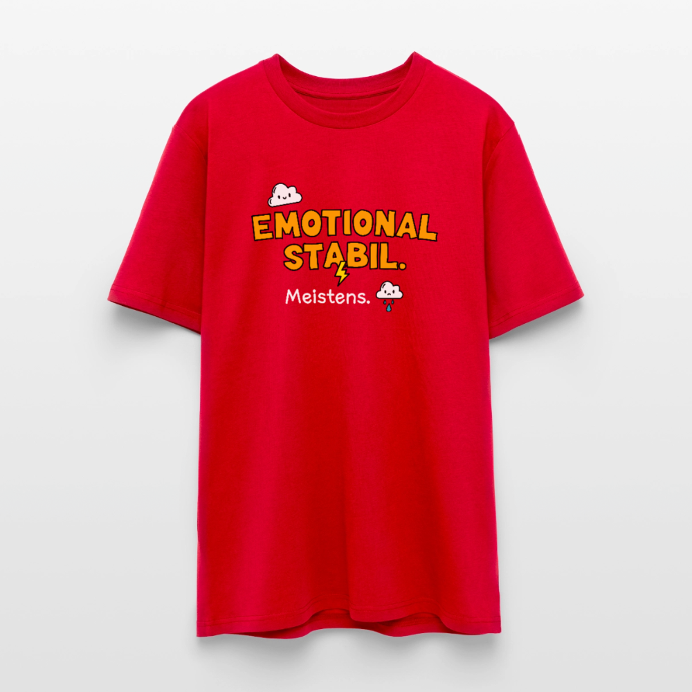 T-Shirt: Emotional stabil - Rot