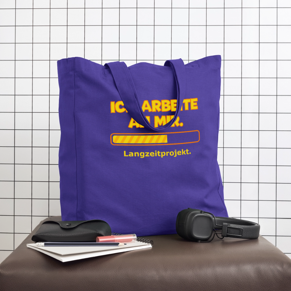 Tasche: Ich arbeite an mir. - Purple Love 
