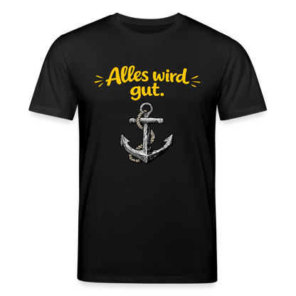 T-Shirt: Alles wird gut. Anker - Schwarz