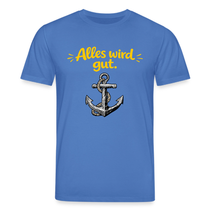 T-Shirt: Alles wird gut. Anker - Achtsames Blau