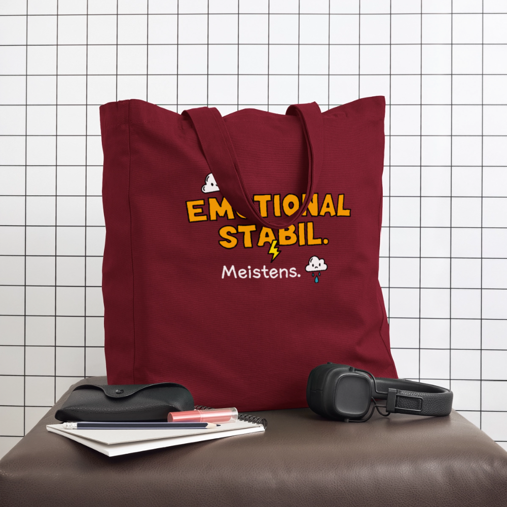 Tasche: Emotional stabil. - Burgunderrot