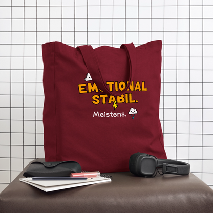 Tasche: Emotional stabil. - Burgunderrot