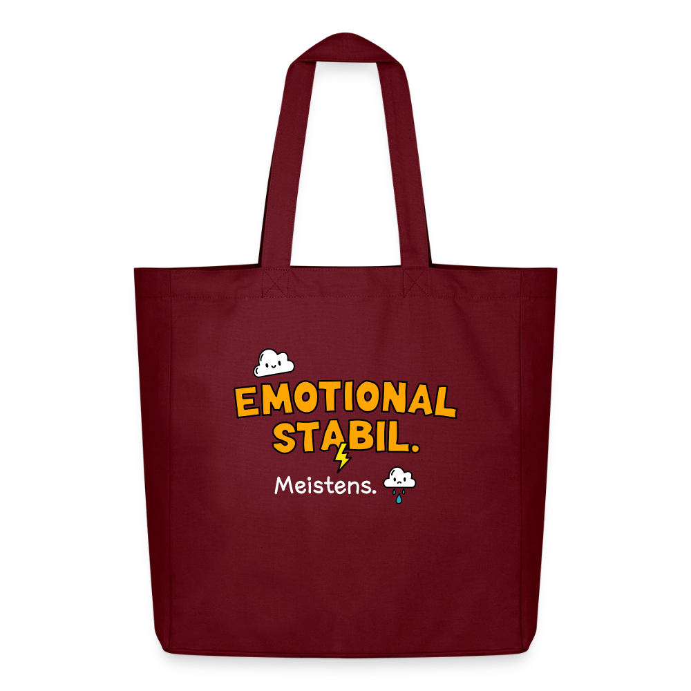 Tasche: Emotional stabil. - Burgunderrot