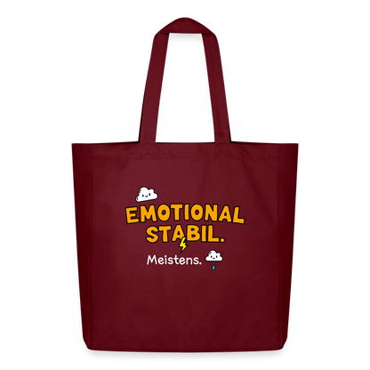 Tasche: Emotional stabil. - Burgunderrot