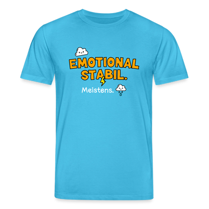 T-Shirt: Emotional stabil - Aquablau
