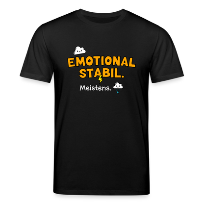 T-Shirt: Emotional stabil - Schwarz