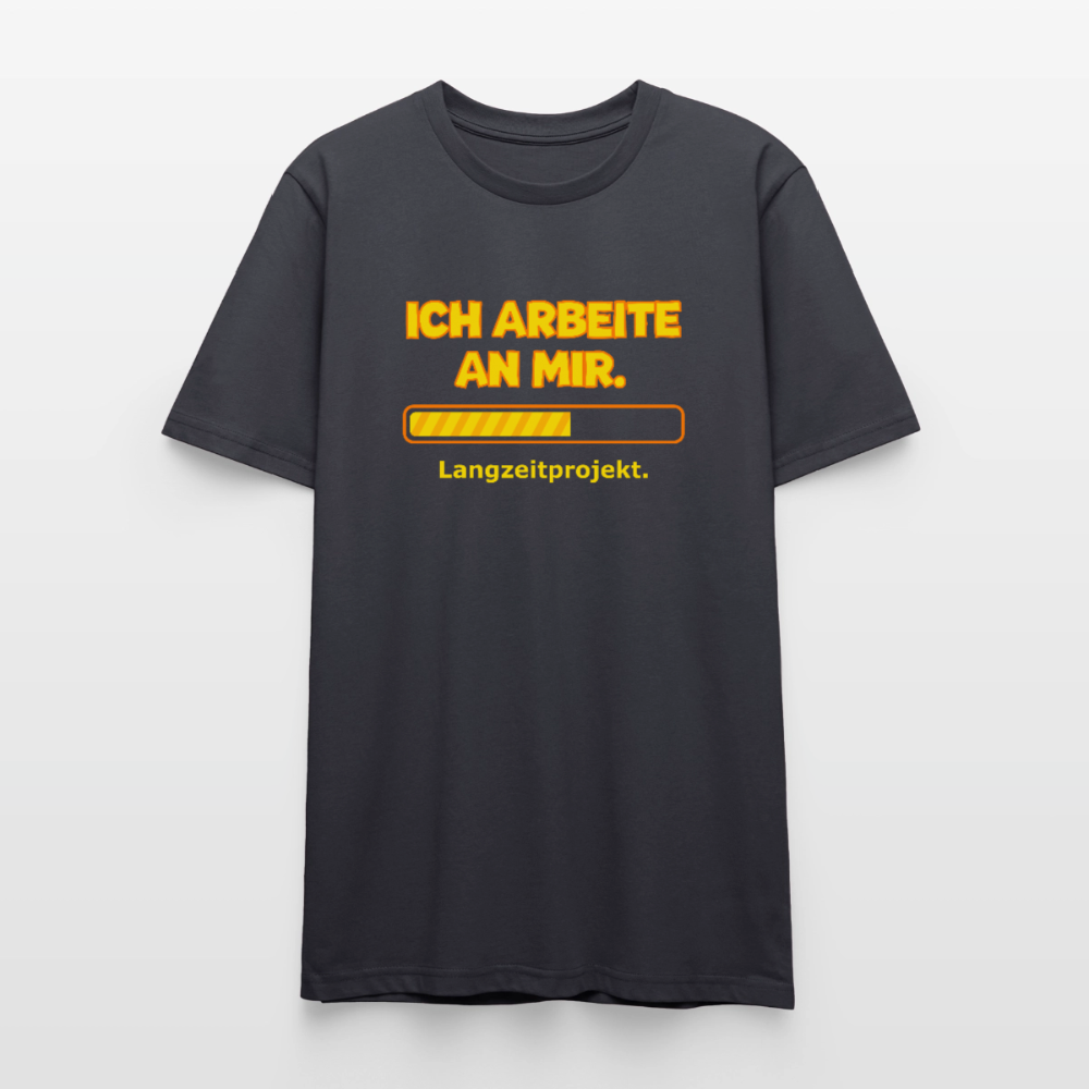 Ich arbeite an mir. T-Shirt - Dunkles Graublau