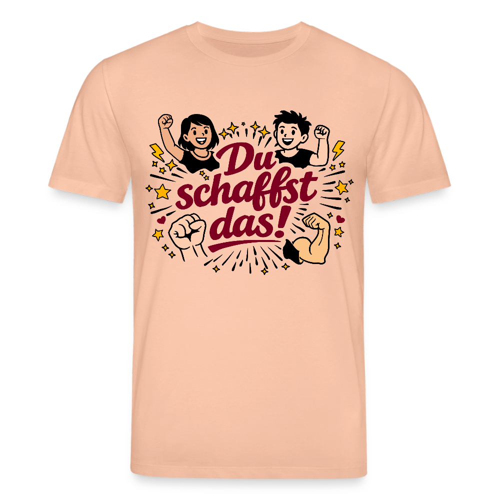 T-Shirt: Du schafst das! - Pfirsich