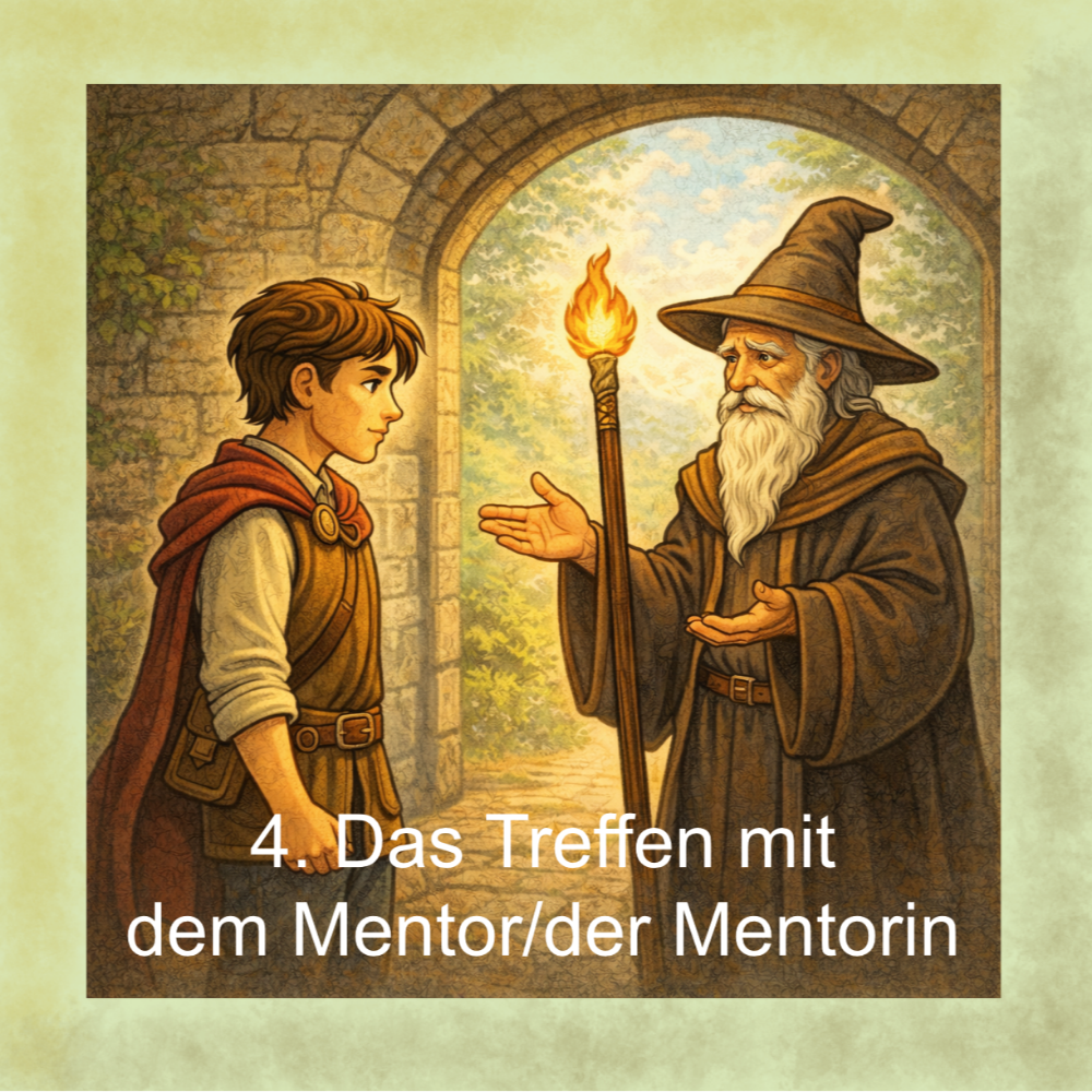 Coaching Plane: Die Heldenreise Detail 4: Das Treffen mit dem Mentor/der Mentorin