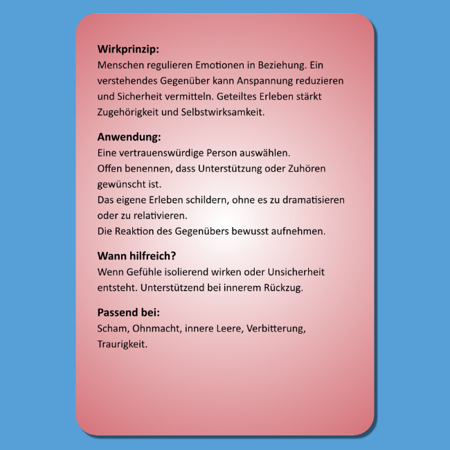 Kartenset: Emotionen verstehen und regulieren