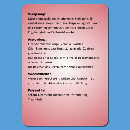Kartenset: Emotionen verstehen und regulieren