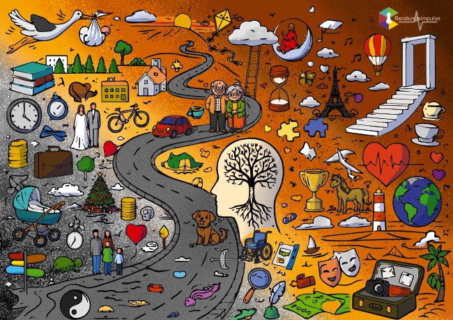 Puzzle: Lebensweg erdfarben