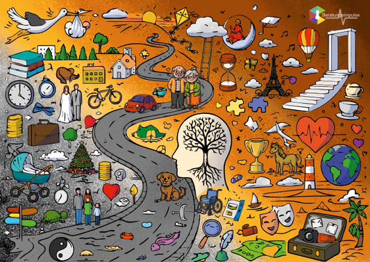 Puzzle Der Lebensweg erdfarben