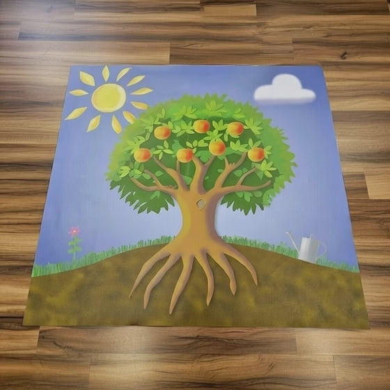 Die Coaching Plane Der Ressourcenbaum wird auf einen Tisch gelegt und gedreht